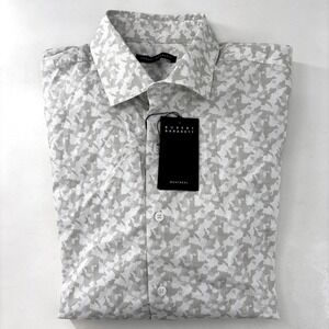 Robert Barakett Fendlakes Woven Short Sleeve Button Up Olive Men's L New NWT